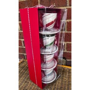 BNIB STARBUCKS COLLECTIBLE ESPRESSO CHRISTMAS GIFT 4 CUP SAUCER SET DAMAGED BOX